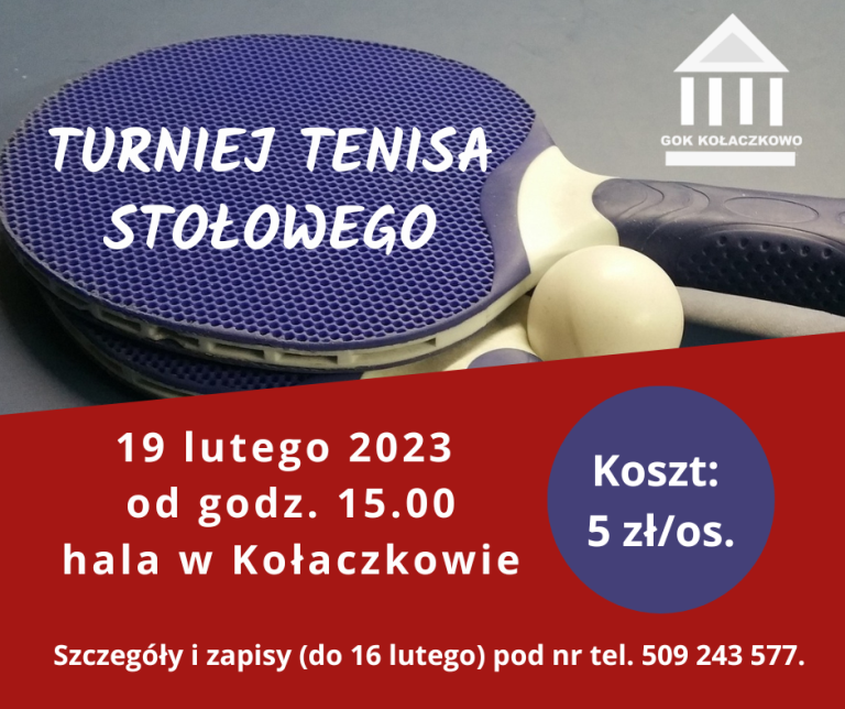 Ogłoszenie turnieju tenisa stołowego 