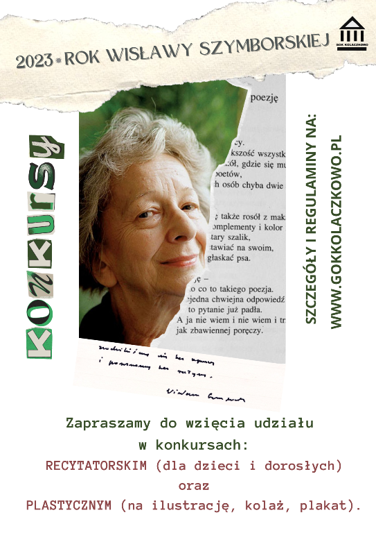 Plakat konkursów związanych z Szymborską