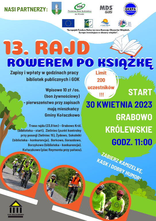 Plakat na 13 rajd rowerowy