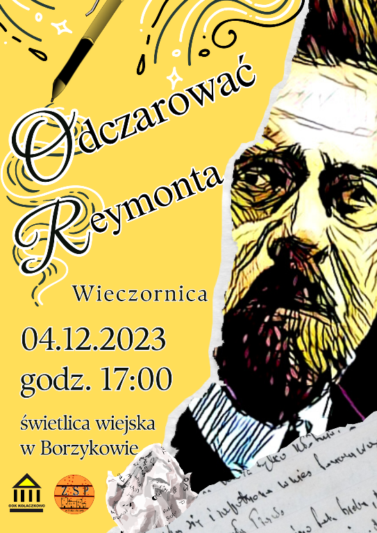 Plakat wieczornicy reymontowskiej 2023