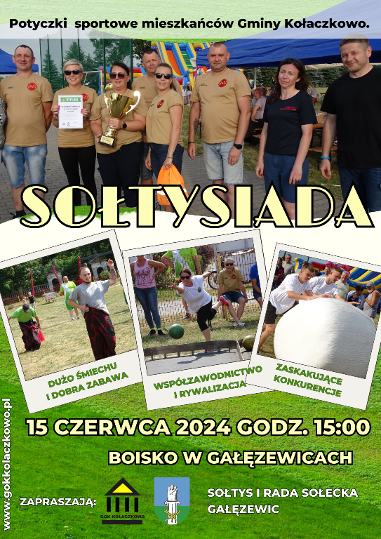 Plakat zapraszający na Sołtysiadę do Gałęzewic