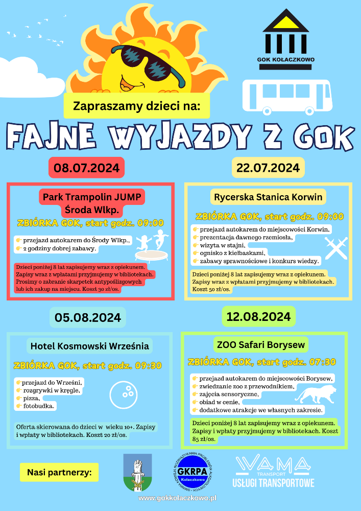 Wyjazdy - fajne wakacje z gok 2024