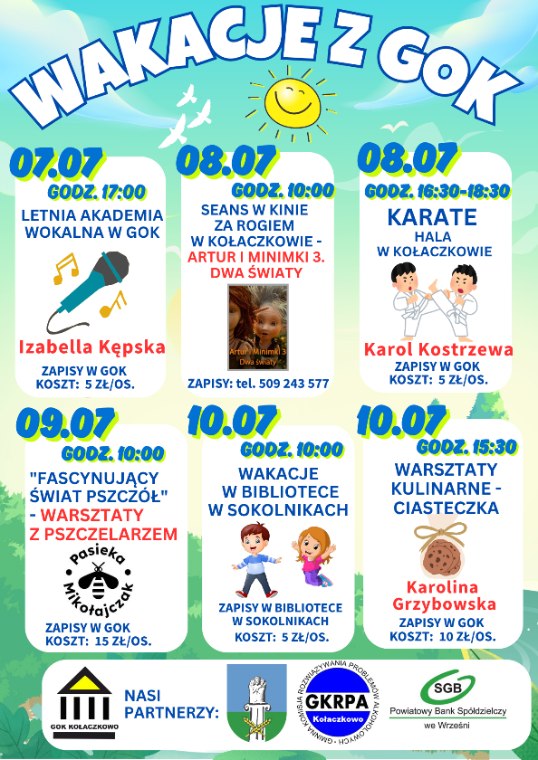 Wakacje 2025 drugi tydzień