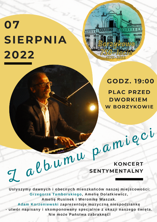 Plakat koncert 750-lecie Borzykowa