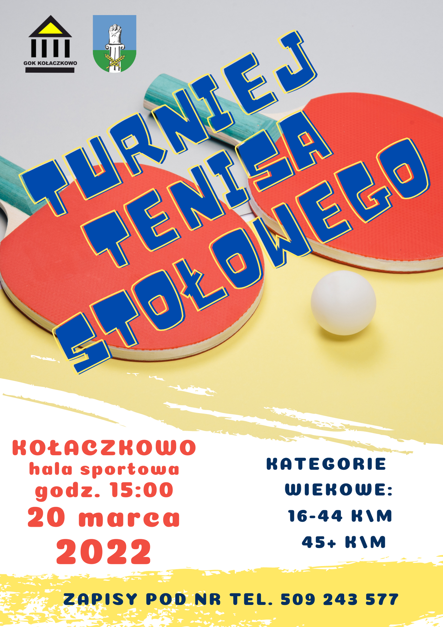 plakat dotyczący turnieju ping pong