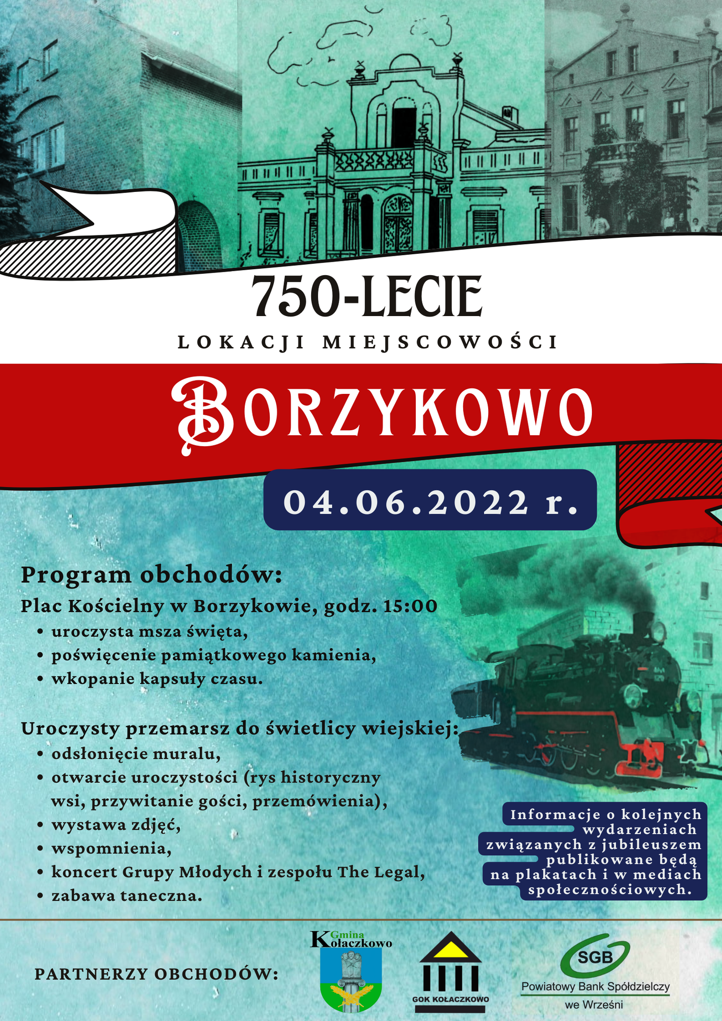 Plakat 750-lecie Borzykowa
